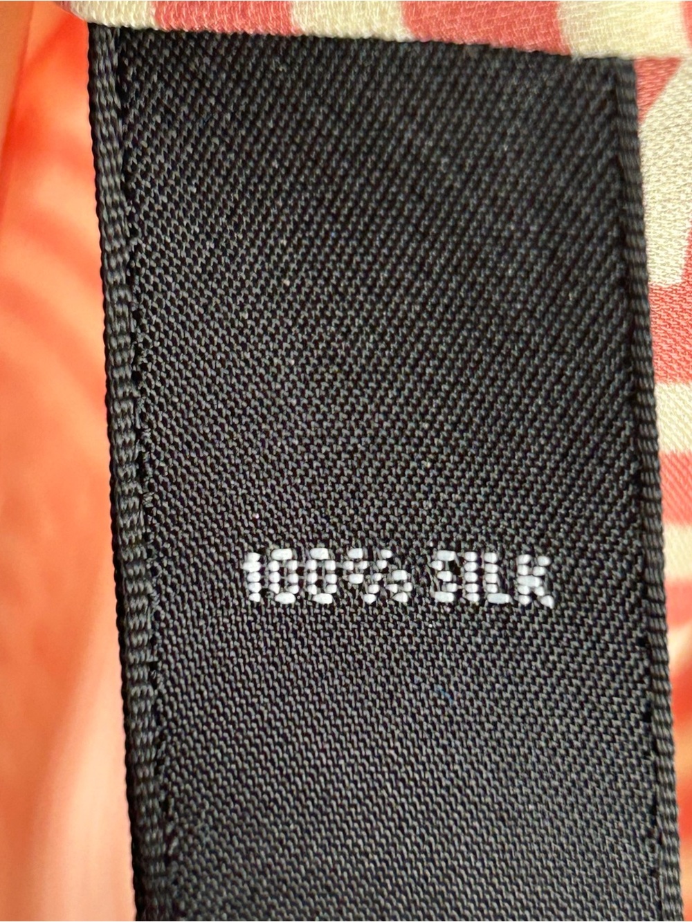 Josephine Chaus Coral Striped Silk Button-Down Shirt - Picture 3 of 11